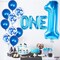 Blue 1 Balloon for First Birthday – Pack of 12 | Blue Number 1 Balloons for 1st Birthday Party Decorations (Blue)